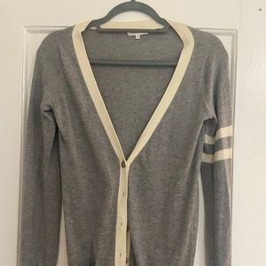 Vince Grey Varsity Sweater Cardigan